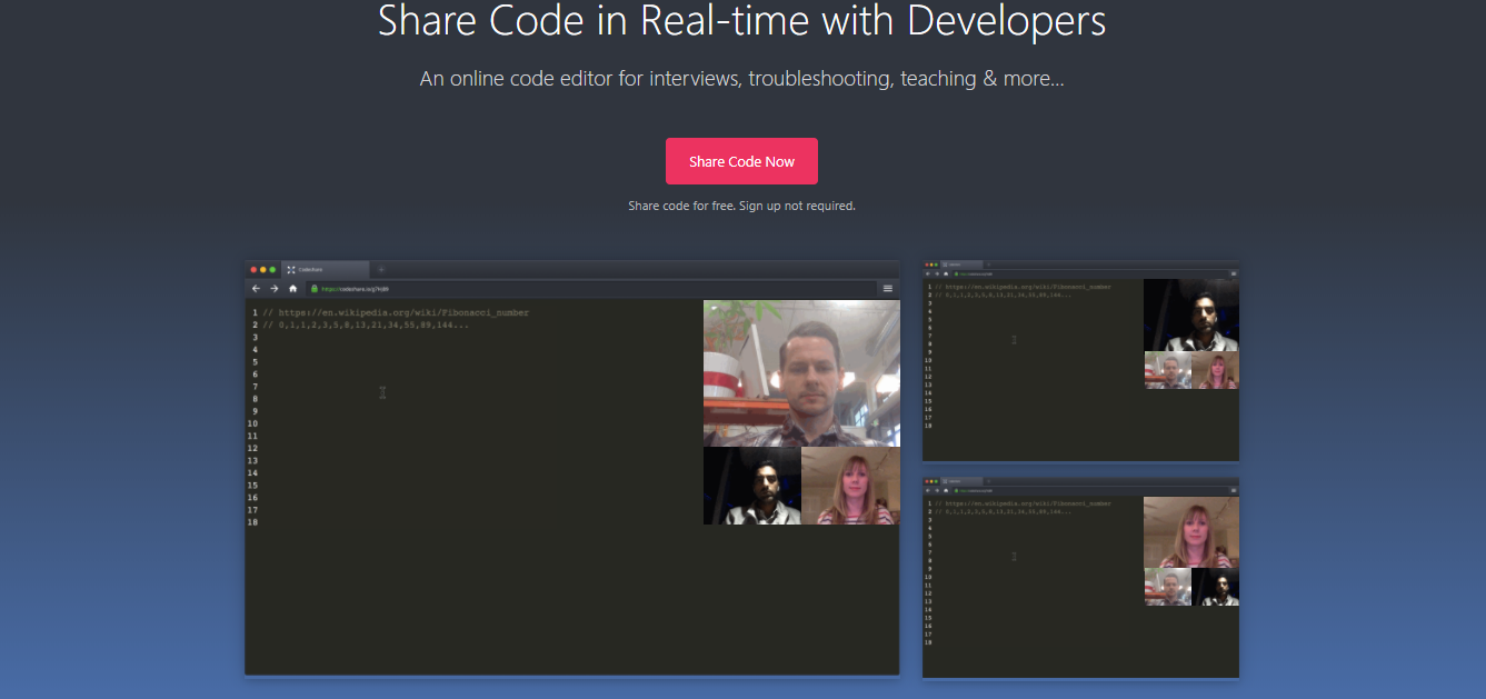 Online code editor for interviews codeshare