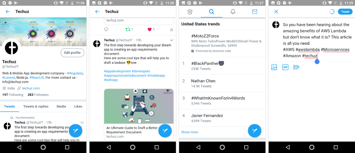 Twitter Lite Progressive Web App-PWA