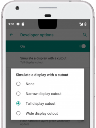 Android P Display Cutout Support