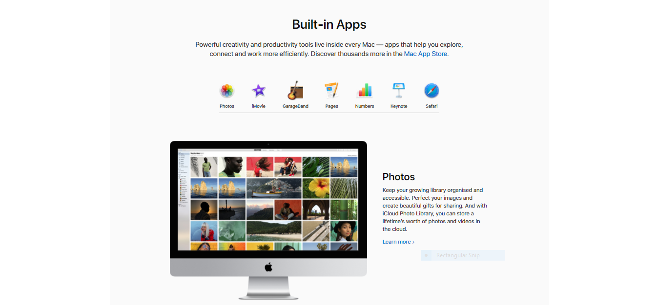 Apple website design