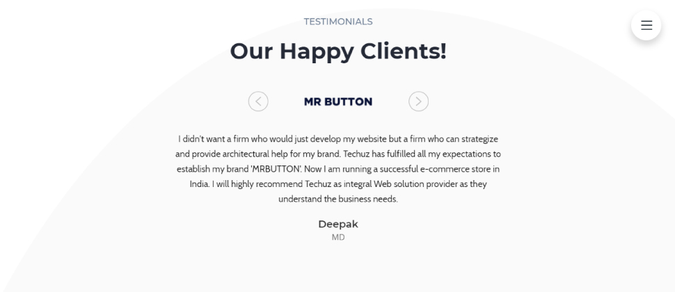 add client testimonials in UX