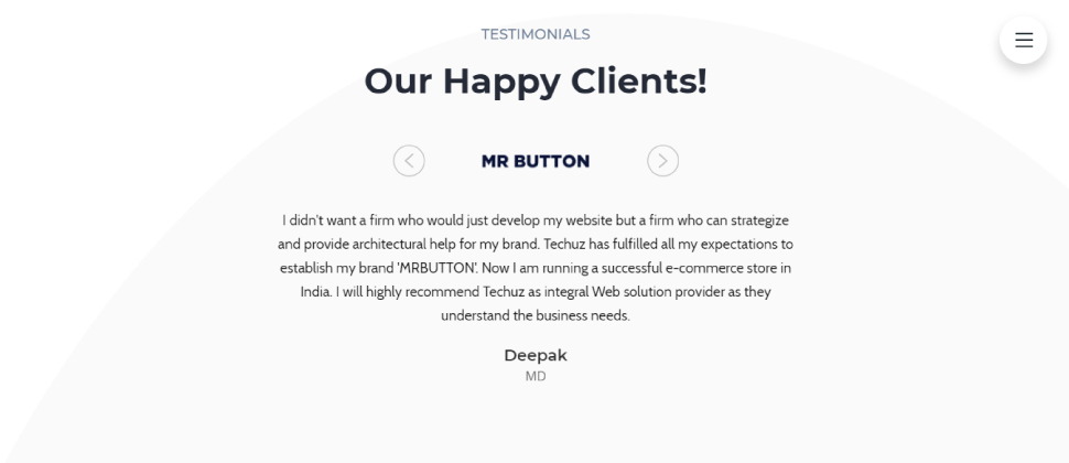add client testimonials in UX