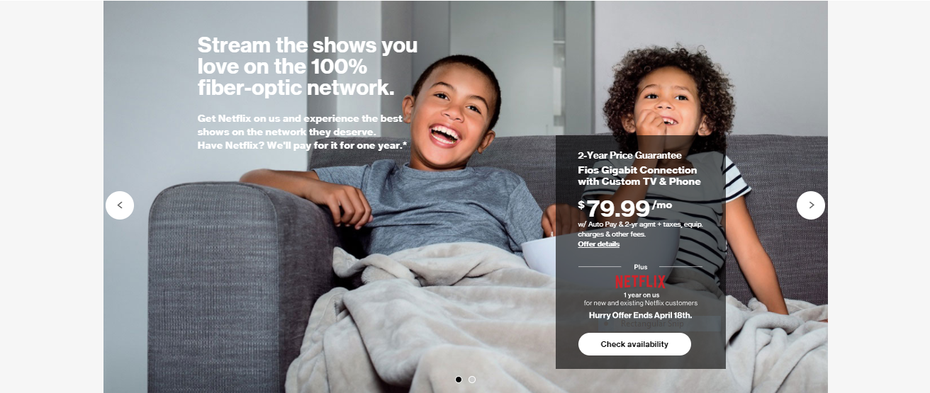 verizon website design