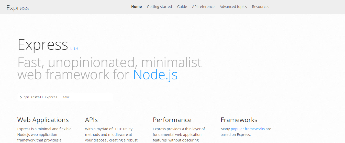 Express Node js web application framework