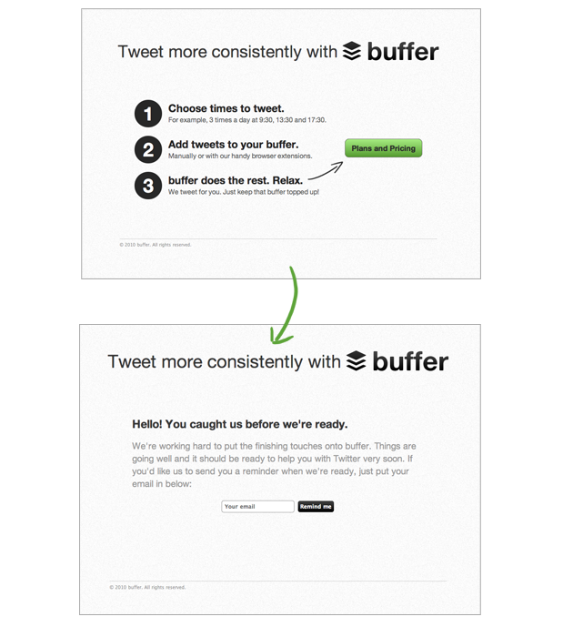 Buffer-Minimum Viable Product Example