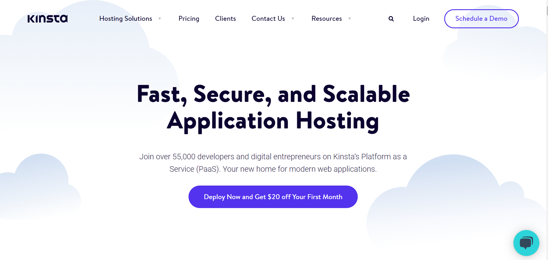 Landing page of Application Hosting - Take Full Control of Your App - Kinsta® 