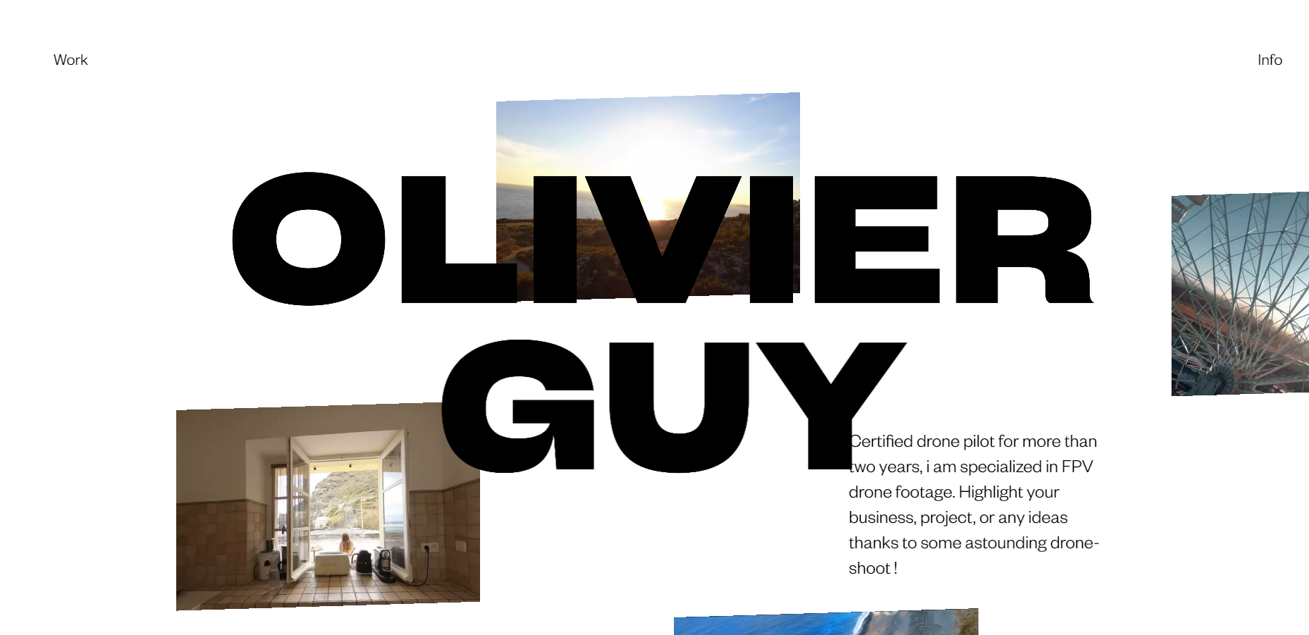 Landing page of Olivier Guy 