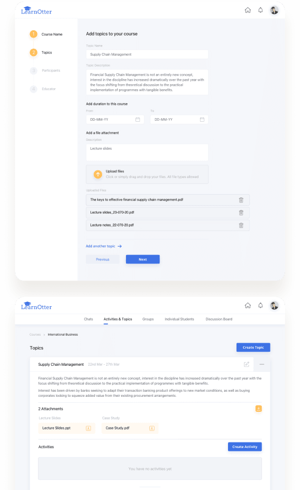 Collaborative Learning Platform for Students designs