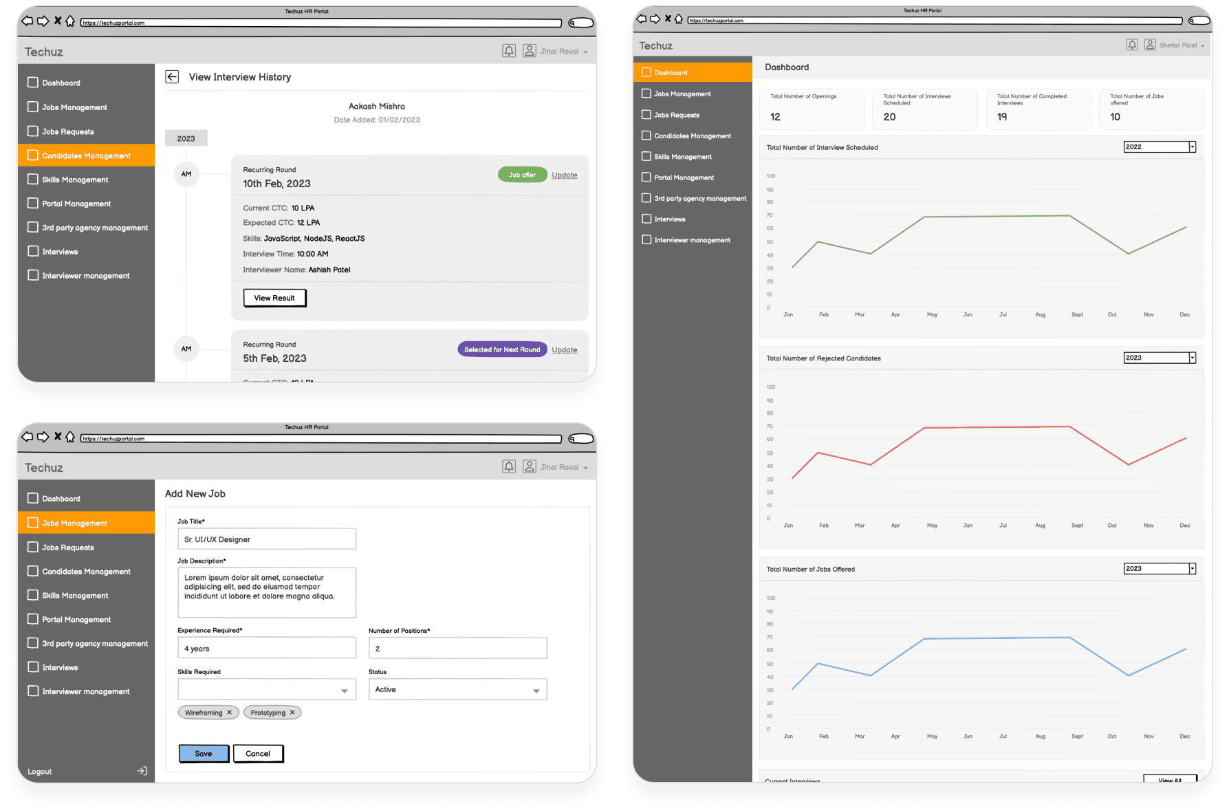 HR Software for Interview Management designs