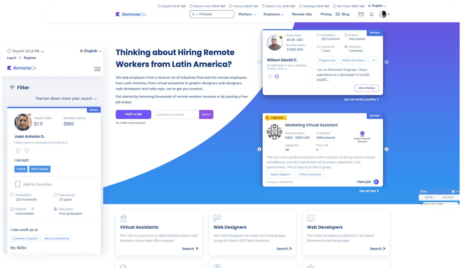 Remoteco: Leading Job Marketplace in Latin America banner