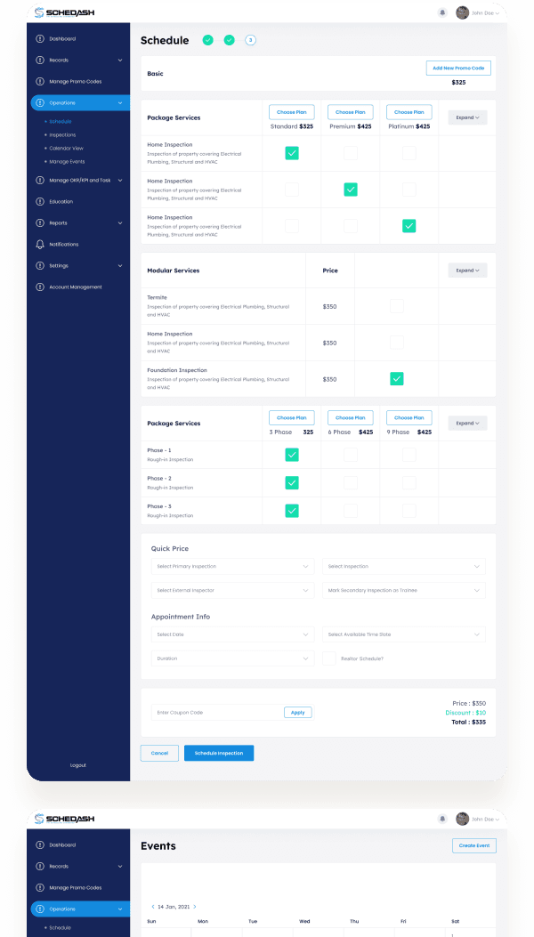 Reporting SaaS for Home Inspectors designs